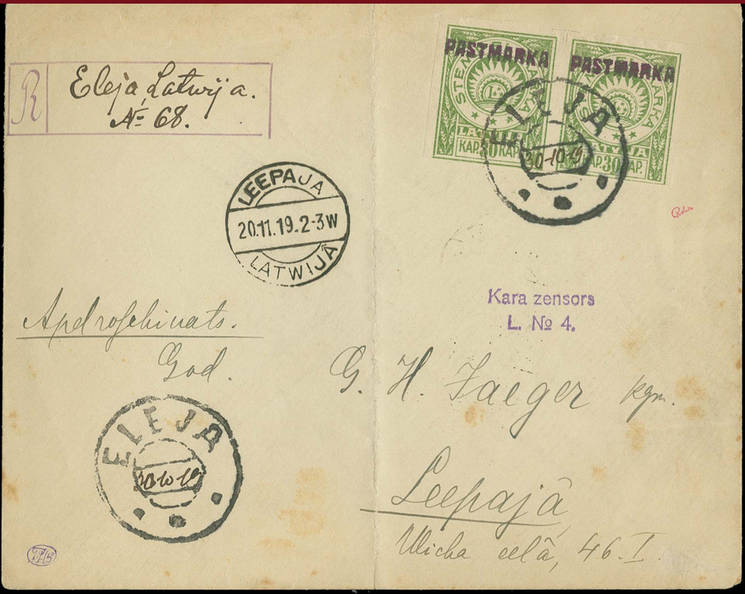 Eleja (Elley) 1919. gads